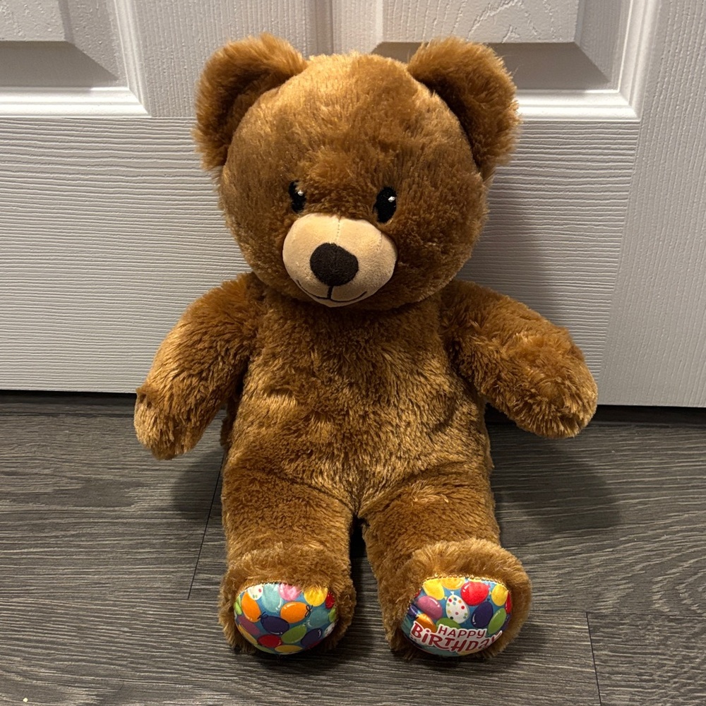 Build-A-Bear Workshop Brown Happy Birthday Bear Kids Stuffed Toy